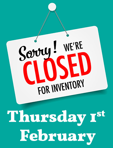 Thursday 1 February shops closed for inventory The English Bookshop